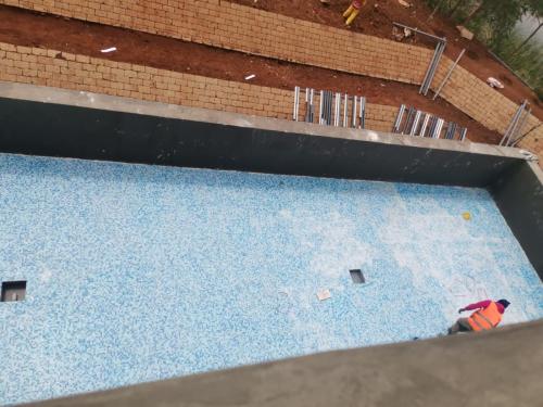 Swimming pool finishes ongoing