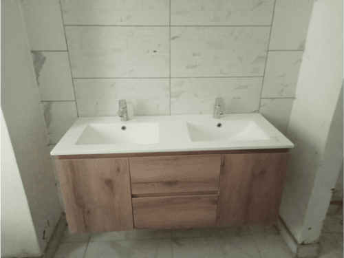 vanity installation