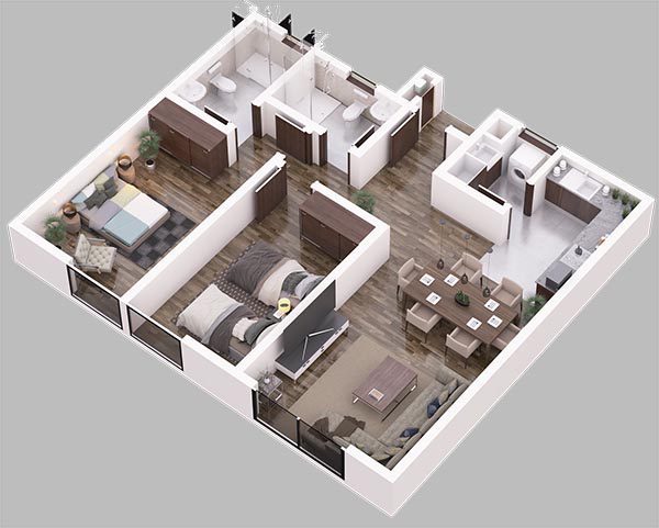 Cascadia Apartments 2 bed Cascadia