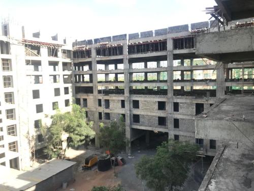 Block B Parapet walling