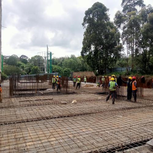 Block C reinforcement works ground floor 1