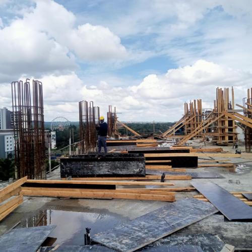 Formworks for Block B roof slab 1