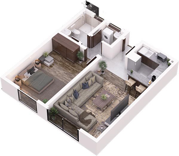 Cascadia Apartments One bed cascadia