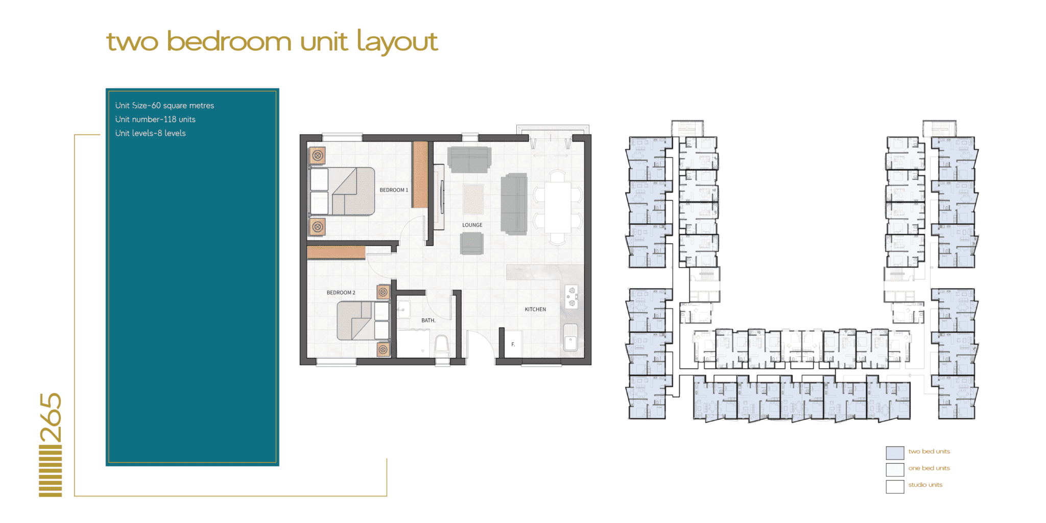 265 Elmer One Apartments 2 bedroom layout