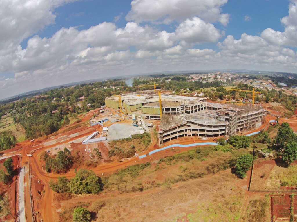 Two Rivers in Nairobi, Kenya during construction