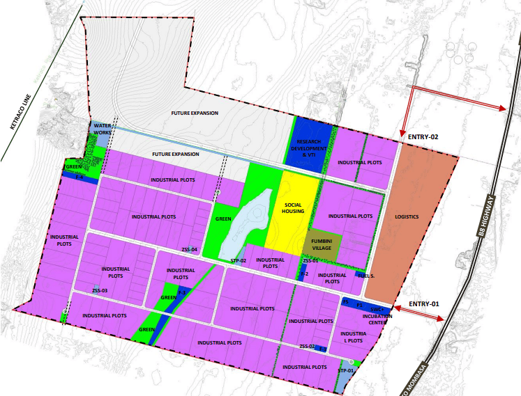 Vipingo Free Trade Zone Master plan and land use