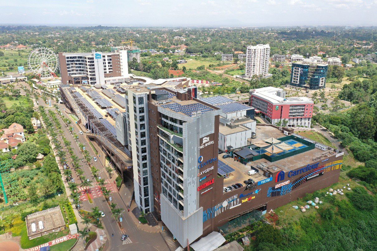 An aerial Picture of Two Rivers Mixed-Use Development by Centum Real Estate